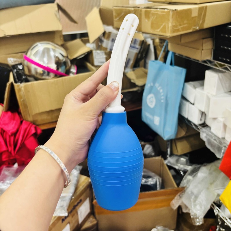 Blue Anal Vaginal Cleaning Washer Irrigator Enemator Cleaner Adult Comfortable