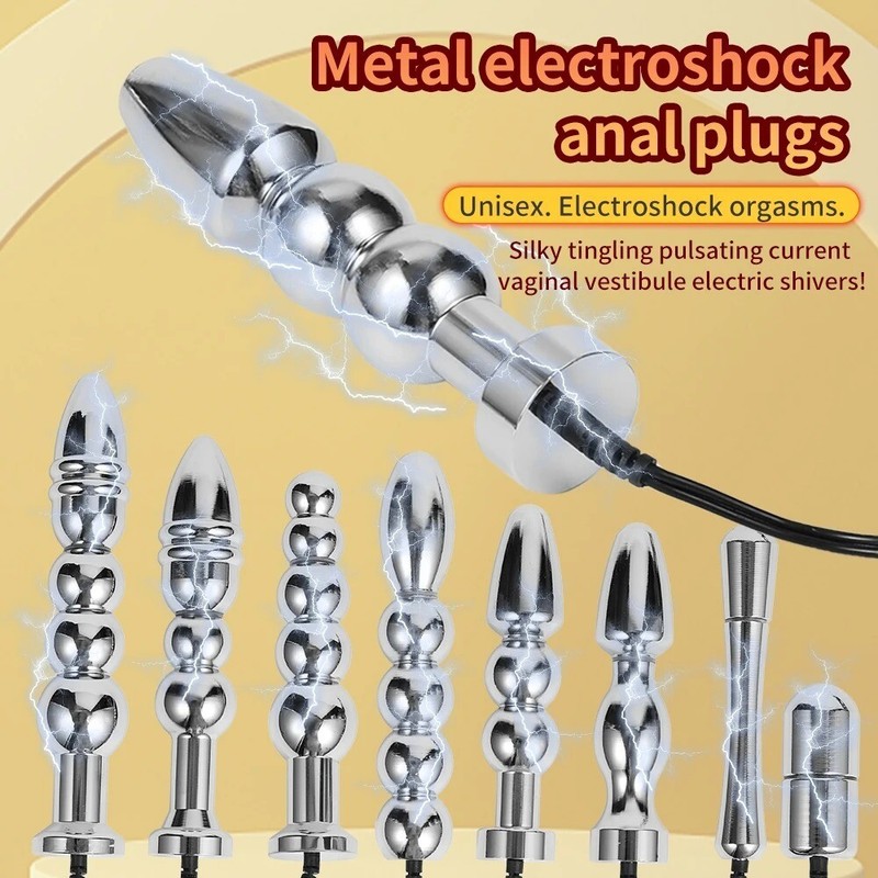 Electric Anal Hook Butt Plug Dildo Anal Rope Hanger Metal BDSM Bondage Sex Toys