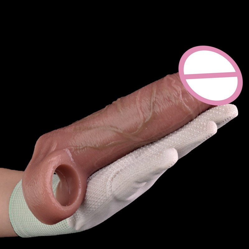 Silicone Penis Sleeve Delay Ejaculation Reusable Dick Extender Condom For Adult gallery