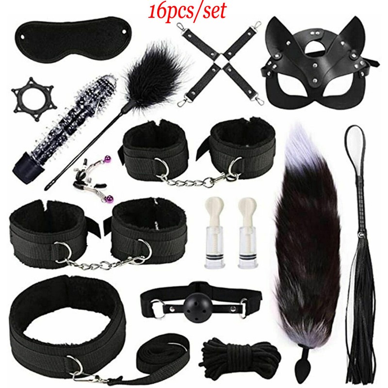 SM Adult Sex Toy BDSM Gear Tool Bed Restraint Set Kit Bondage Fetish Toys Game