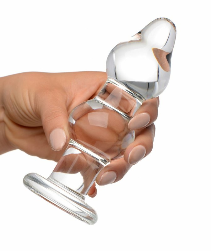 Prisms Param Pyrex Borosilicate Glass anal plug Clear Premium Beaded Sex Toy gallery