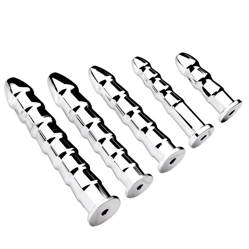 Hollow Stainless Steel Penis Dilator Sounding Metal Urethral Stretching Plug NEW gallery