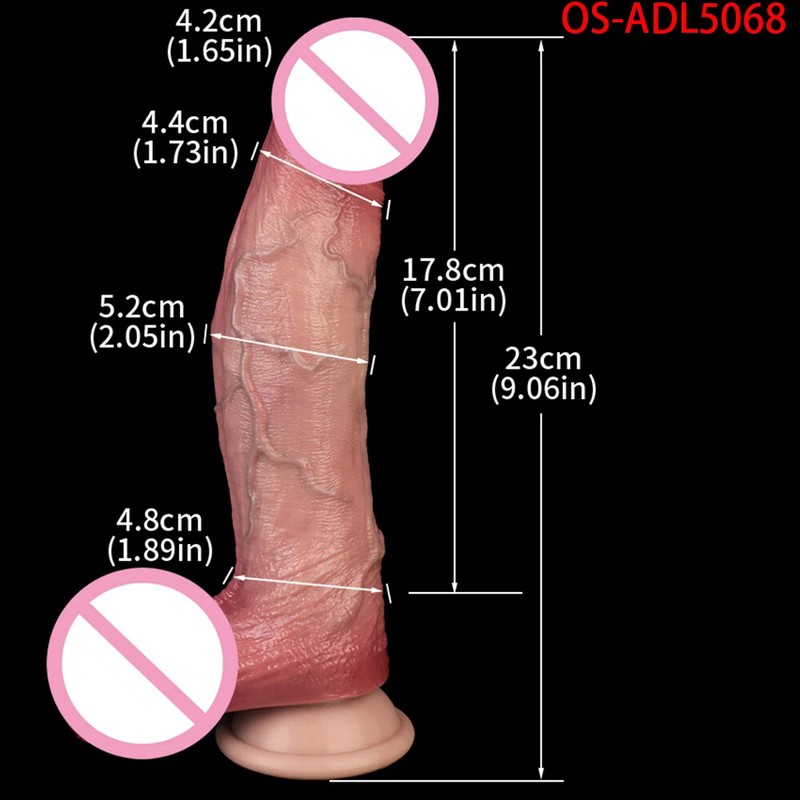 Flexible Double Layer AnalPlug With Strong Sucker Dual Layer Dildo Penis Sex Toy gallery