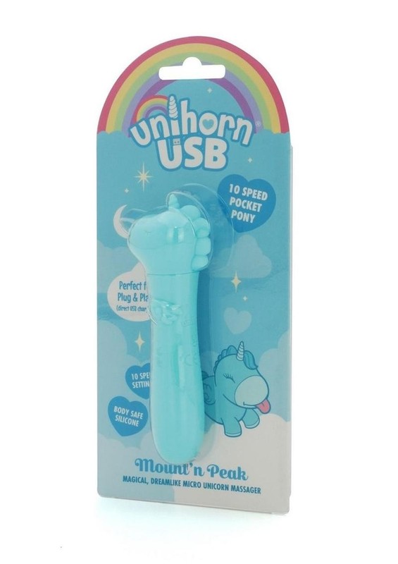 Unihorn Mount`n Peak Rechargeable Silicone USB Bullet Blue