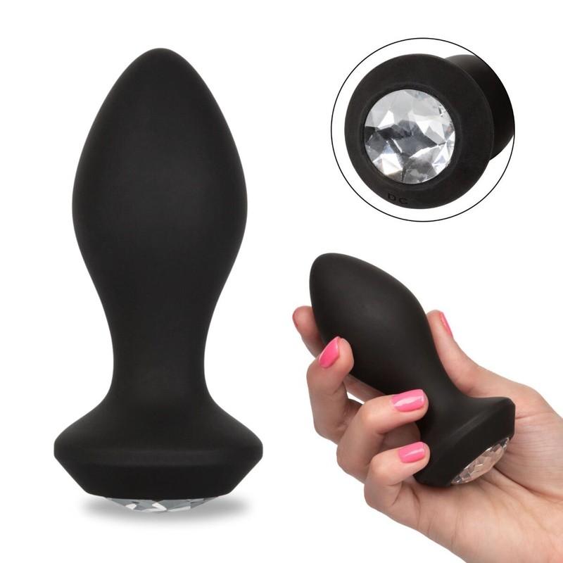 Power Gem Vibrating Crystal Probe Anal Butt Plug Vibrator Anal Sex Toys