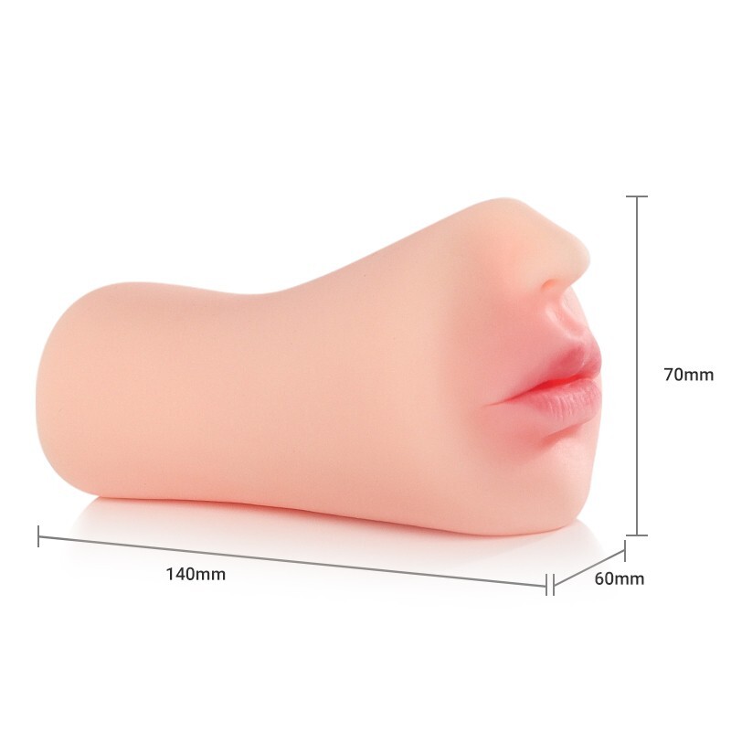 Premium Soft Pink Realistic Oral Deep Throat Masturbator Male Sex Toy gallery