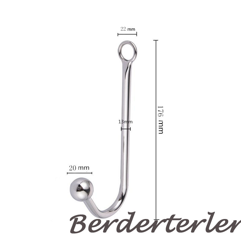 Stainless Steel Anal Plug Anus Hook with Ball Prostate Massager Dilator Sex Toys gallery