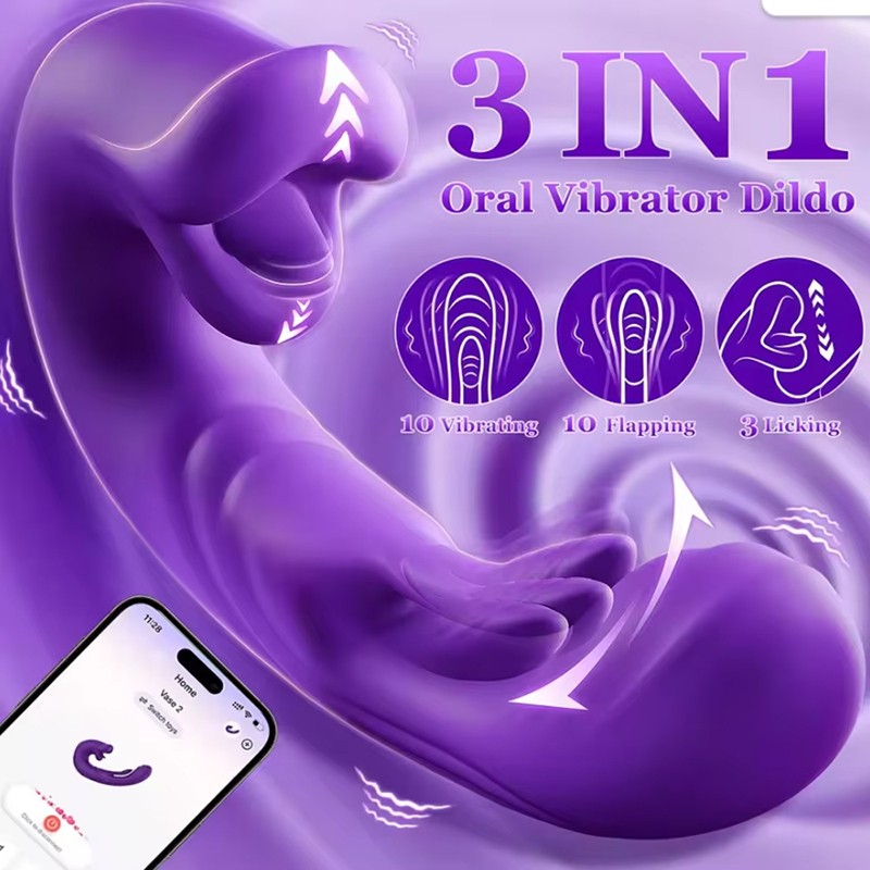 2026 G Spot Flapping Vibrator Clit Stimulator Licking Tongue Sex Toy Women & APP gallery