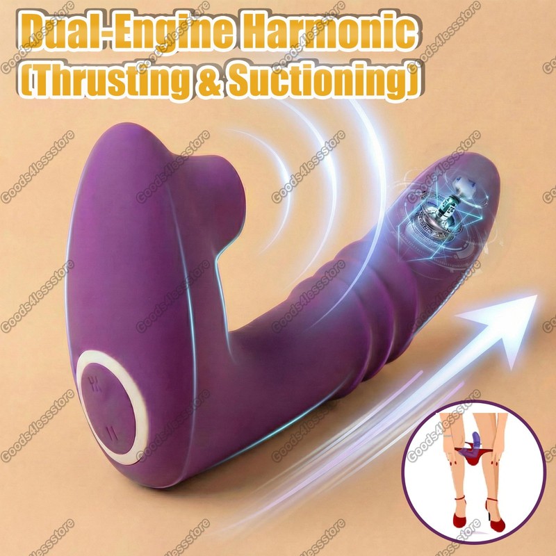 Sucking Rabbit Vibrator Dildo Clit Sucker G Spot Anal Massager Sex Toy for Women