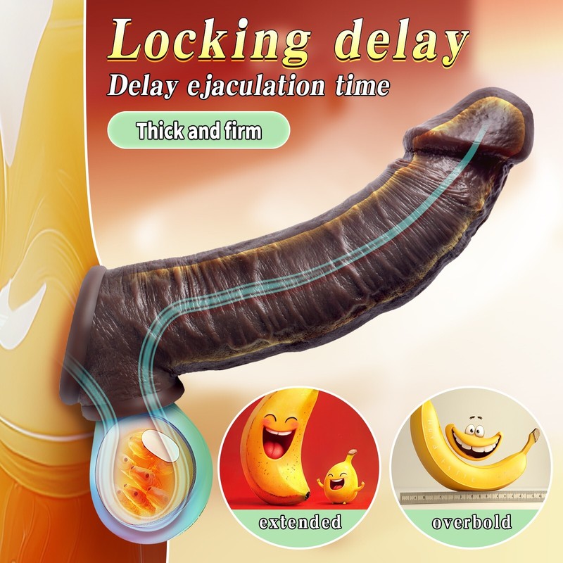 Male Cock Girth Enlarger Long Penis Extension Extender Sheath Sleeve Couple Sex gallery