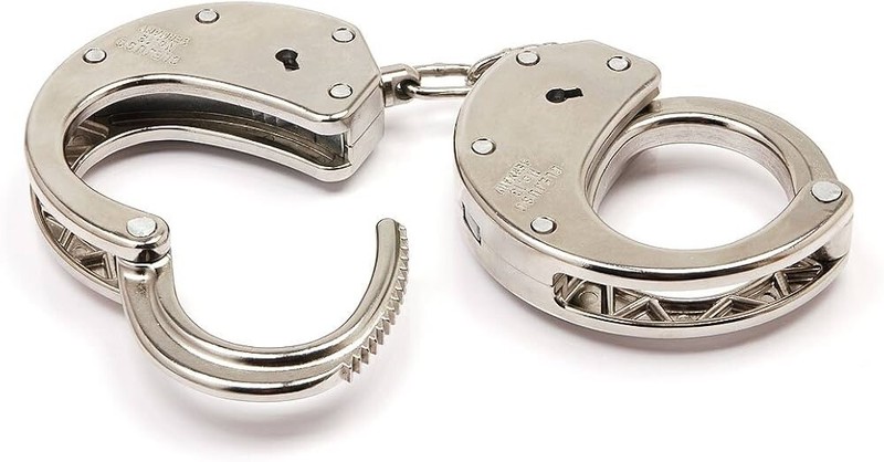 Rare Foreign Heavy Duty Handcuffs High Security W/Keys Highly Collectible
