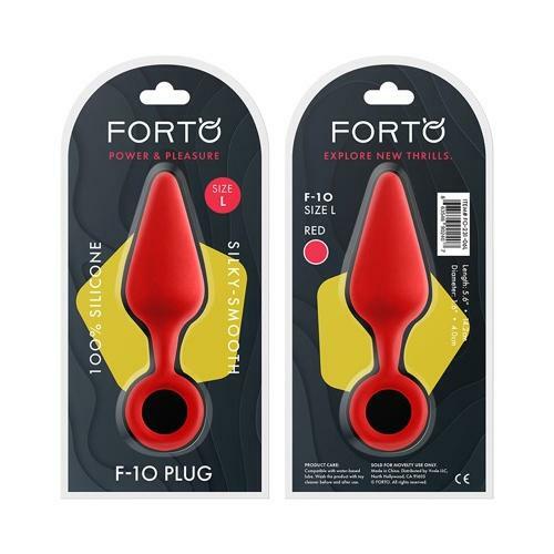 Forto F-10: Silicone Plug W/ Pull Ring Lg Red