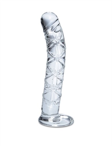 Icicles No 60 Glass Massager Dildo w Ribbed Shaft – G-Spot Anal Probe P-Spot