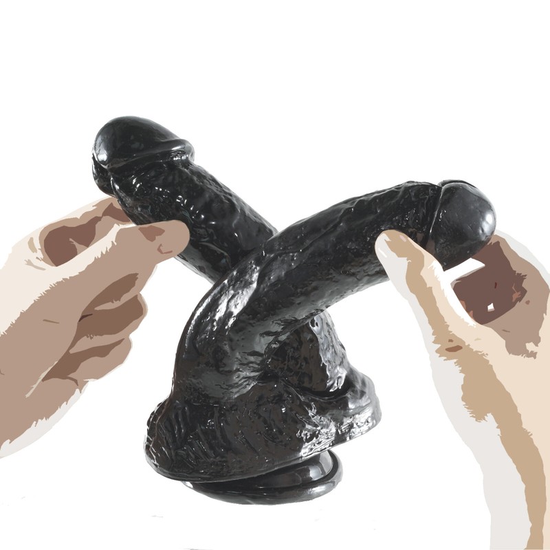 Big Dual Head Dong Dildo With Suction Cup For Hands-free Anal Play For Lesbian gallery