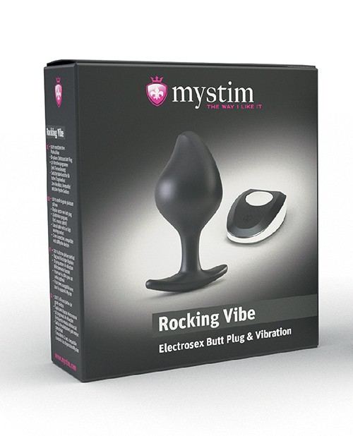 Mystim Rocking VIbe Silicone Buttplug Small – Black