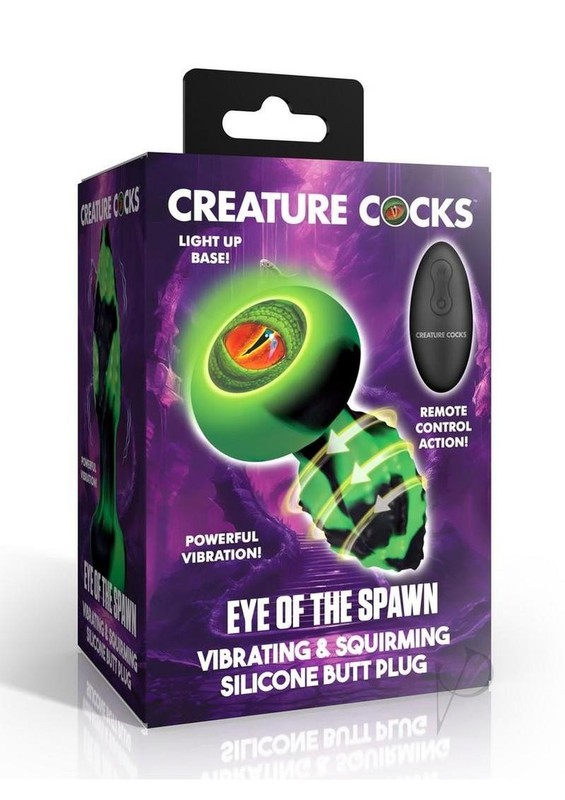 Creature Cocks Eye of the Spawn Rechargeable Silicone Vibrating & Squirming Butt
