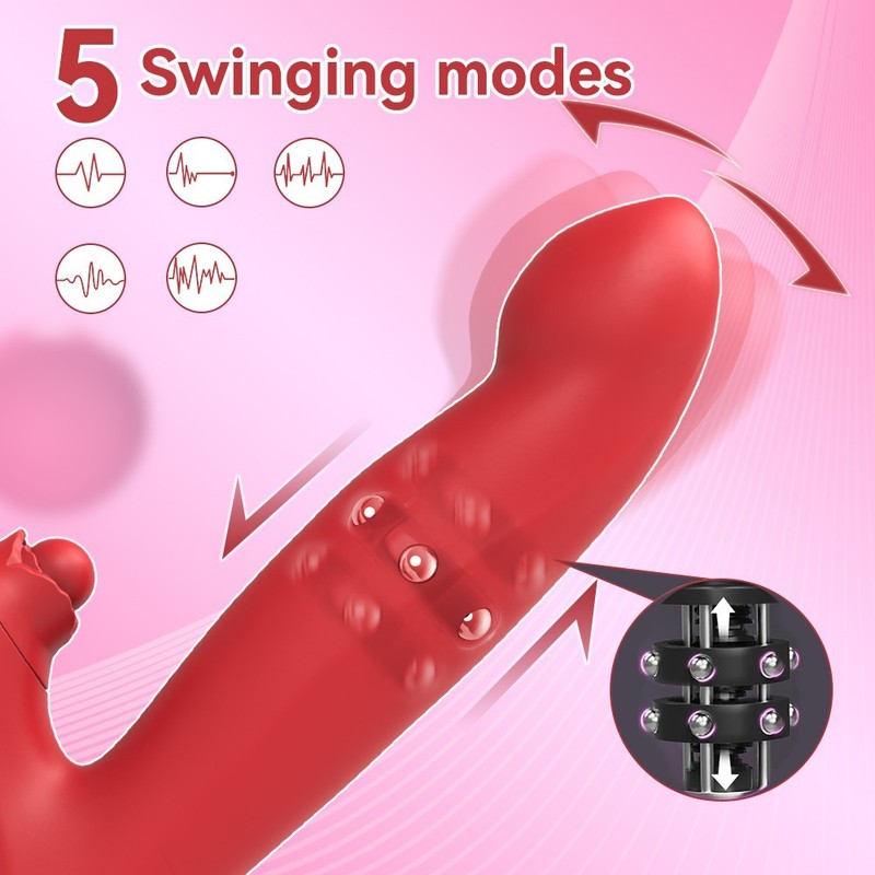 Dual Motor G Spot Rabbit Vibrator Swinging Clitoral Stimulator for Women gallery