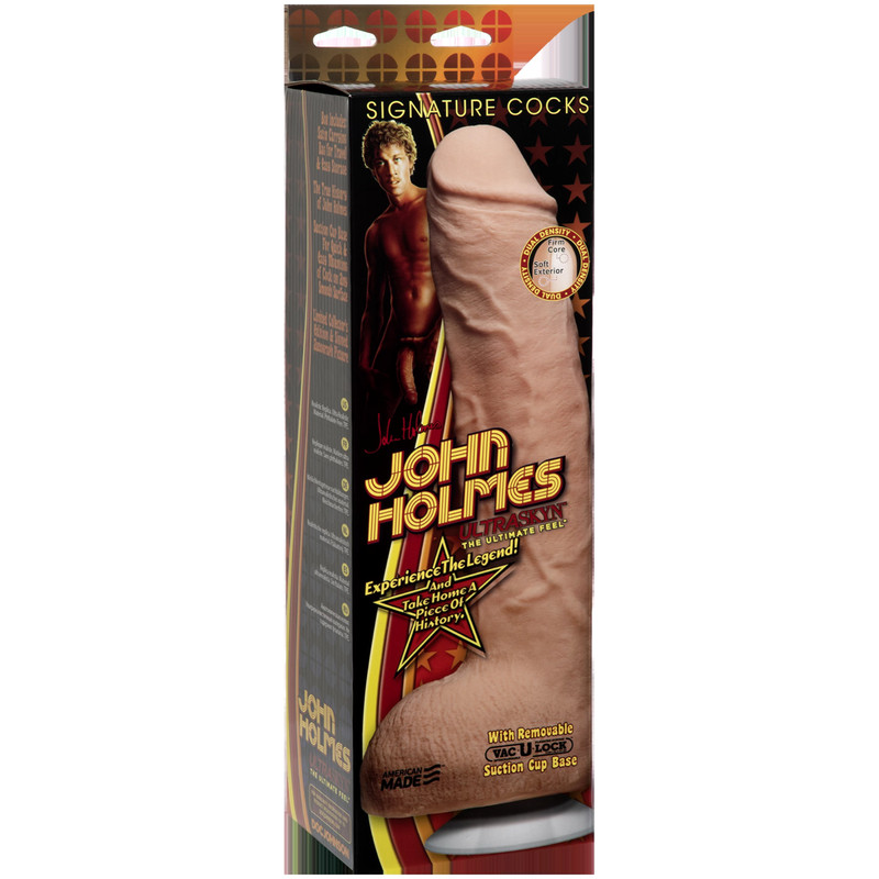 JOHN HOLMES ORIGINAL DILDO HUGE 12&Prime; X 2.5&Prime;, DUAL DENSITY, SUCTION CUP, BOXED.