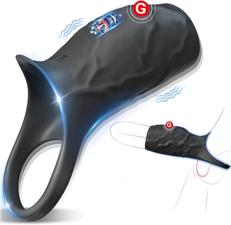 Penis Cock Ring Vibrator G-spot Dildo Massager Sex Toys For Women Men Couples