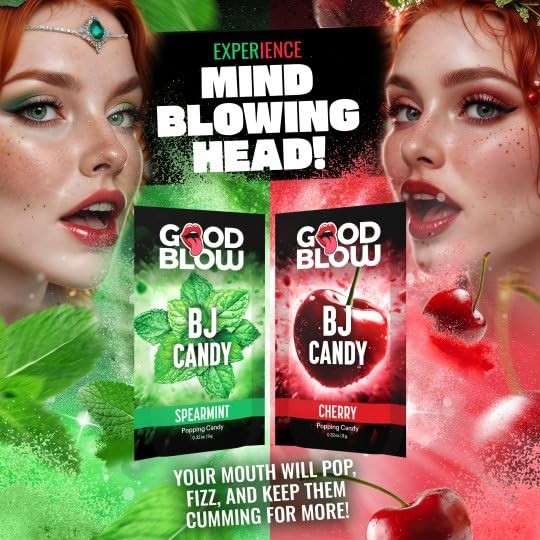 BJ Candy POP Display Spearmint/Cherry 24 pcs