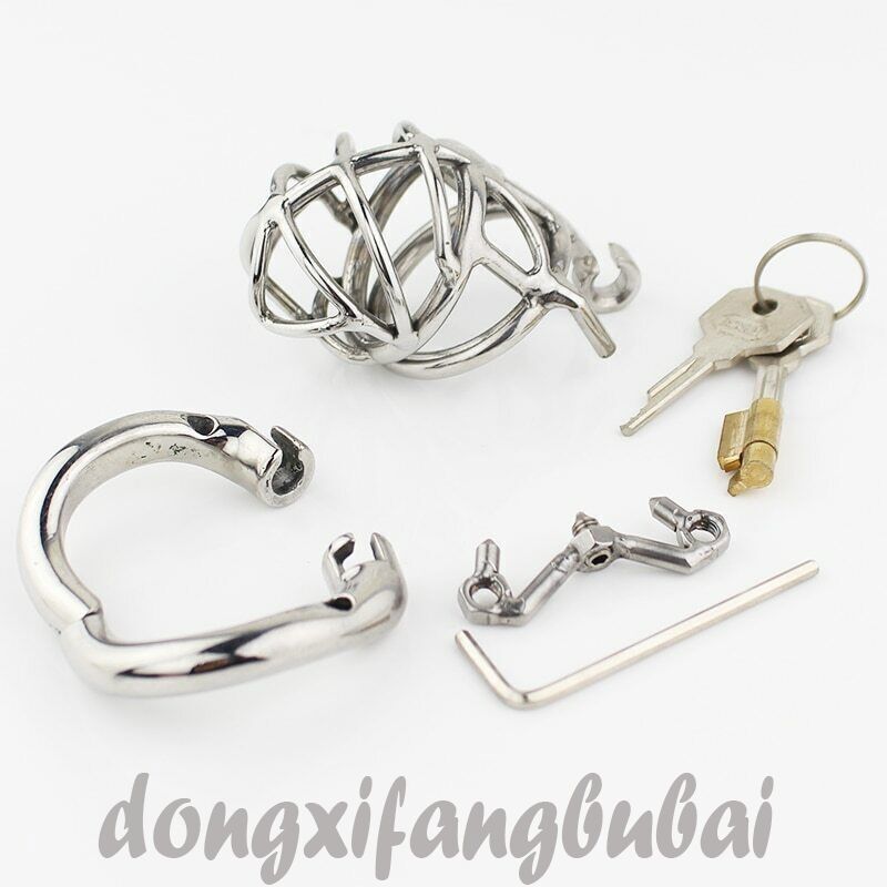 Male Chastity Device Adult Cock Cage Ring Sex Toys Bondage Belt Delay Locking gallery