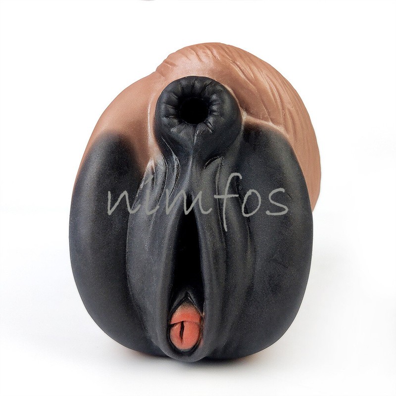 Masturbator Silicone Dual Channel Realistic Vaginal Anal Fantasy Stroker Adults gallery
