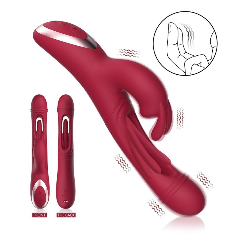 Flapping Tapping Clit G-Spot Rabbit Massager Vibrator Dildo Sex Toys for Women