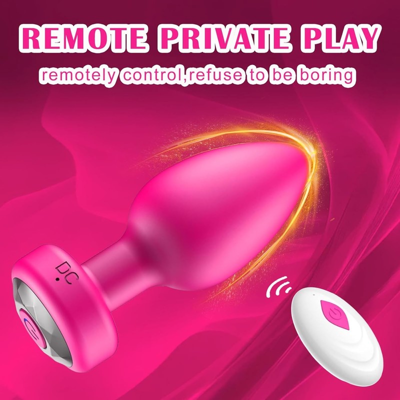 Remote Control Vibrating Anal Plug, Small Vibrator Butt Plug Sex Toys, 10-Speed gallery