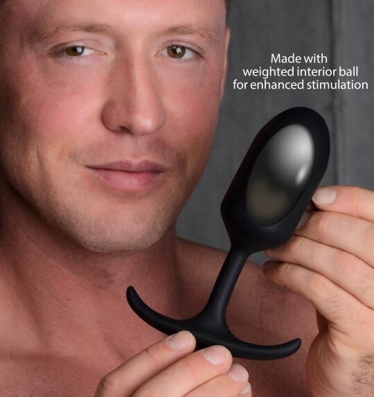 Large Premium Silicone Weighted Comfortable Anal Plug Heavy Hitters Butt Ass Big