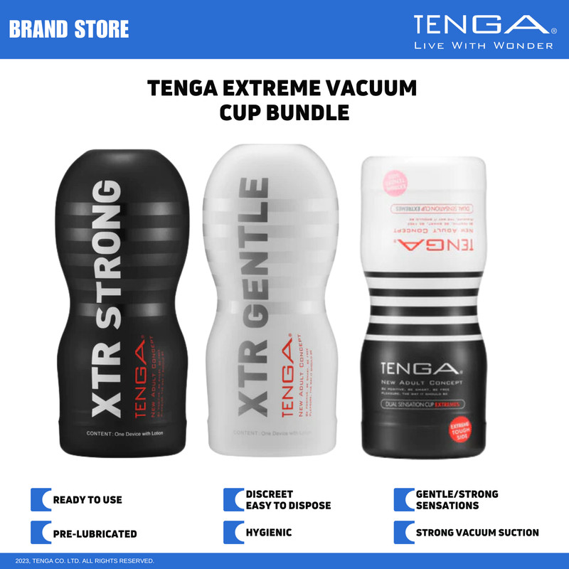 TENGA Extreme Sensations Disposable Pre Lubricated Male Masturbator Cup Bundle