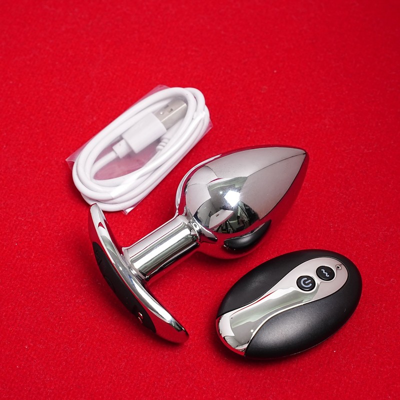 Mini Metal Vibrator Anal Dildo Butt Plug Penis G-spot Stimulator Remote Control