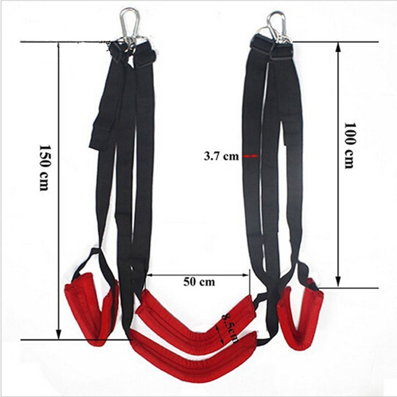 Sex Swing Door Hanging Metal Hand Cuffs Restraint Straps Adult Couple Game BDSM# gallery