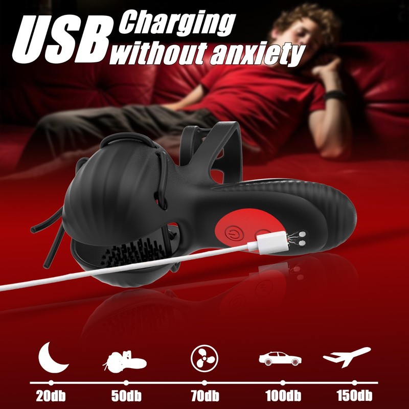 Men Penis Cock Ring Vibrator G-Spot Dildo Massager Sex Toys For Women Couples gallery