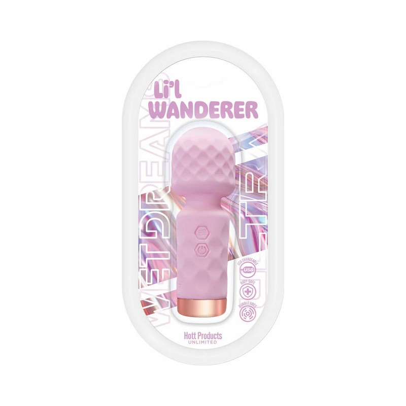 Wet Dreams Lil » Wanderer Mini Massage Wand Multi-Speed Silicone Pink