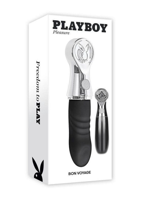 Playboy Bon Voyage Rechargeable Silicone Vibrator – Gray