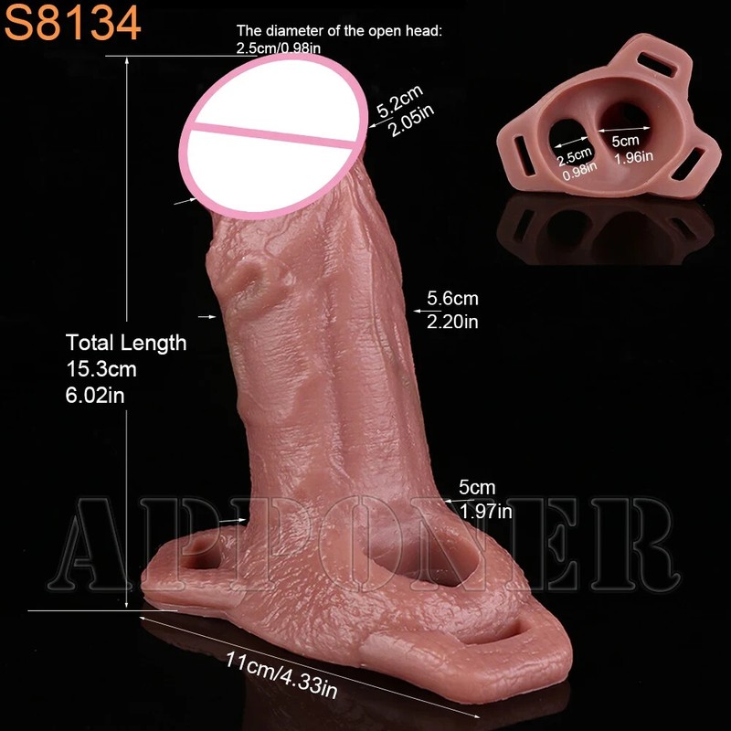 Lifelike Penis Sleeve Toys With Cock Ring Delay Ejaculation Male Penis Enlarger gallery