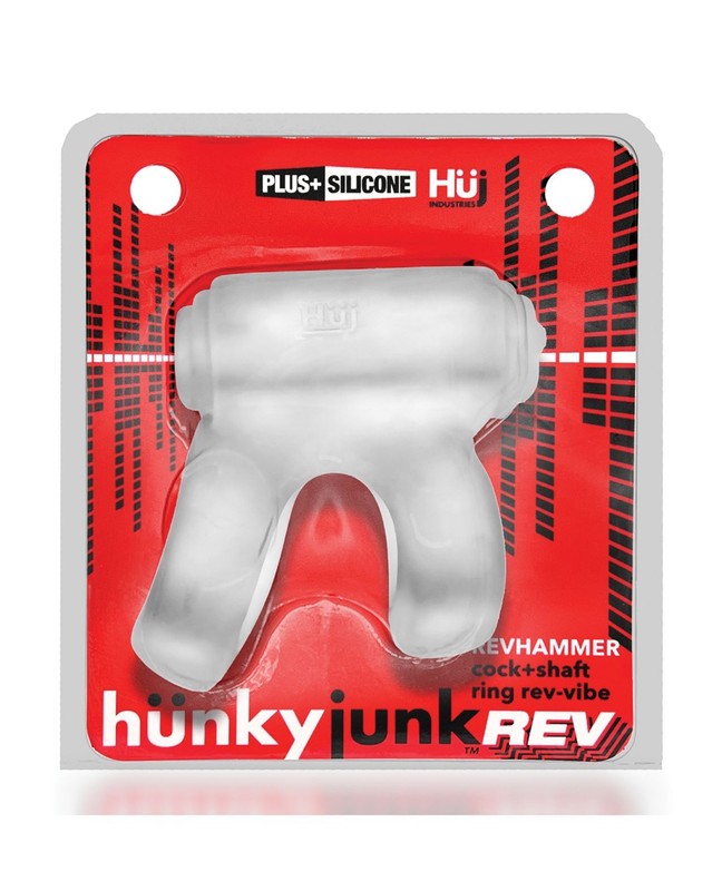 Hunkyjunk Revhammer mens Stretchy Ice Cock & Shaft Ring with Bullet Vibrator