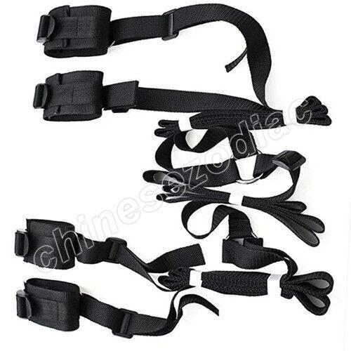 BDSM Tie Gear Kit Bed Handcuffs Ankles Whip For Sex Naked Woman gallery
