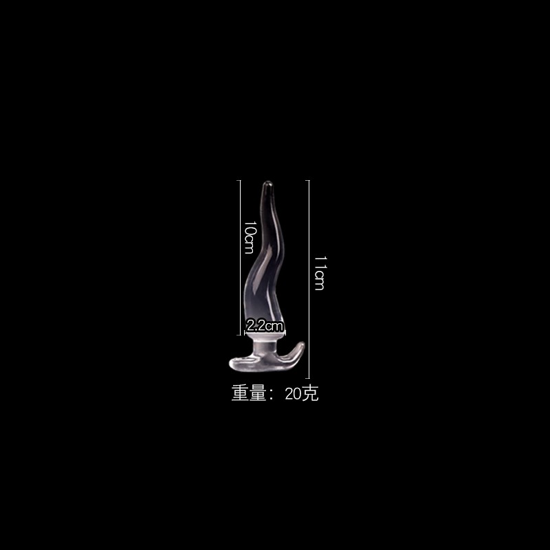 Transparent S-shaped Anal Butt Plug Vaginal Dilator Dildo Prostate Massage Toy