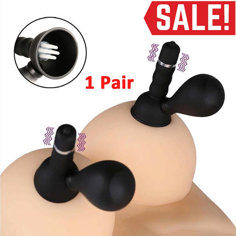 Vibrating Nipple Sucker Suction Cup Breast Vibrator Pump Vibe Sex Toys for Women