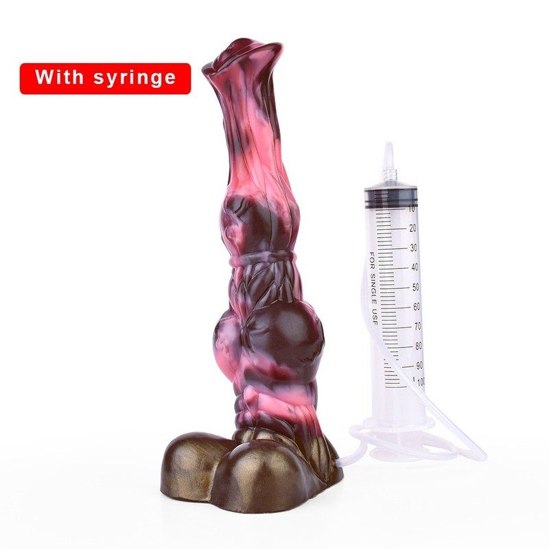 Big Anal Plug Silicone Squirting Penis Knot Ejaculation Dildo Adult Sex Toys