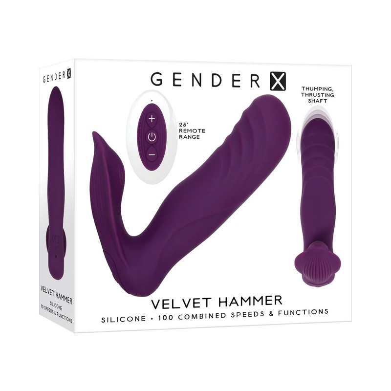 GX Velvet Hammer Dual Stimulator Purple