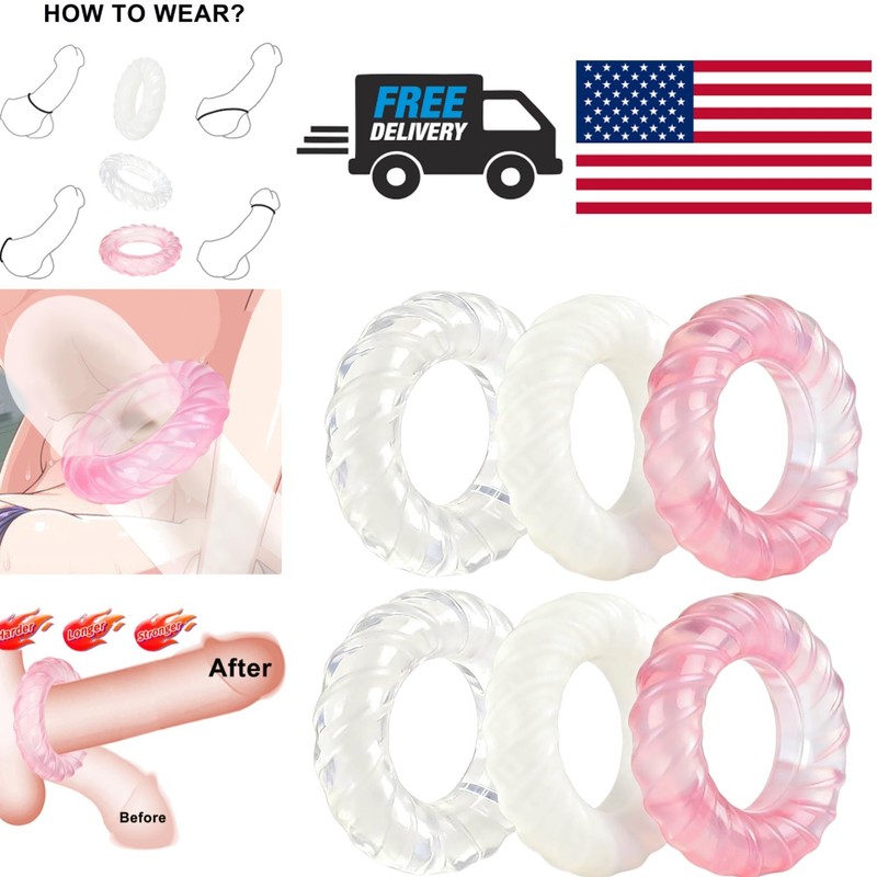 Textured Silicone Cockrings for Intensified Sensation and Longer Lasting Fun