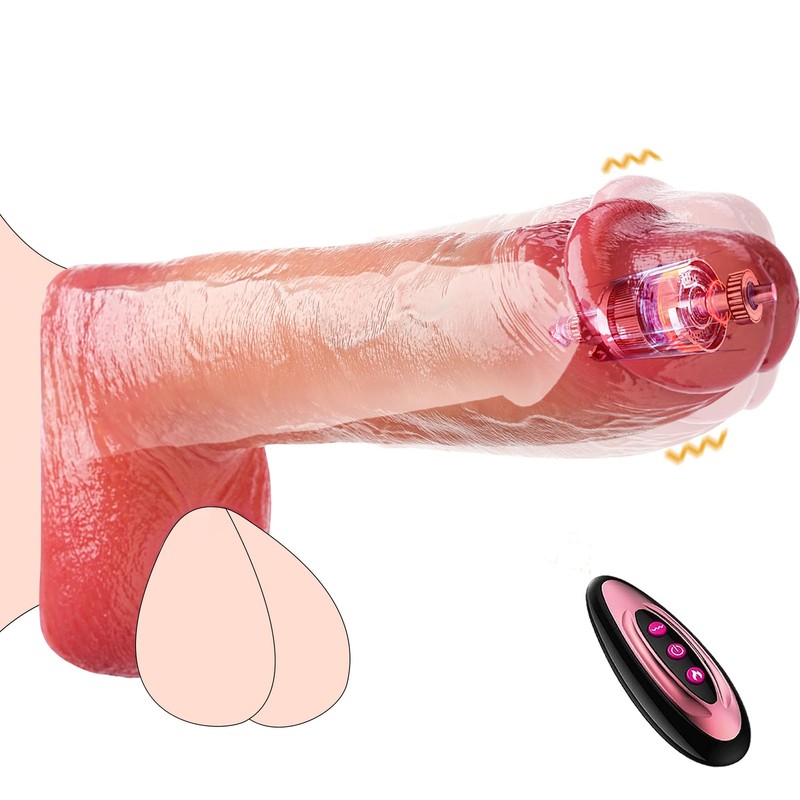 Male Vibrator Penis Sleeve Cock Sheath Realistic Extender Sex Toys for Men Adult gallery