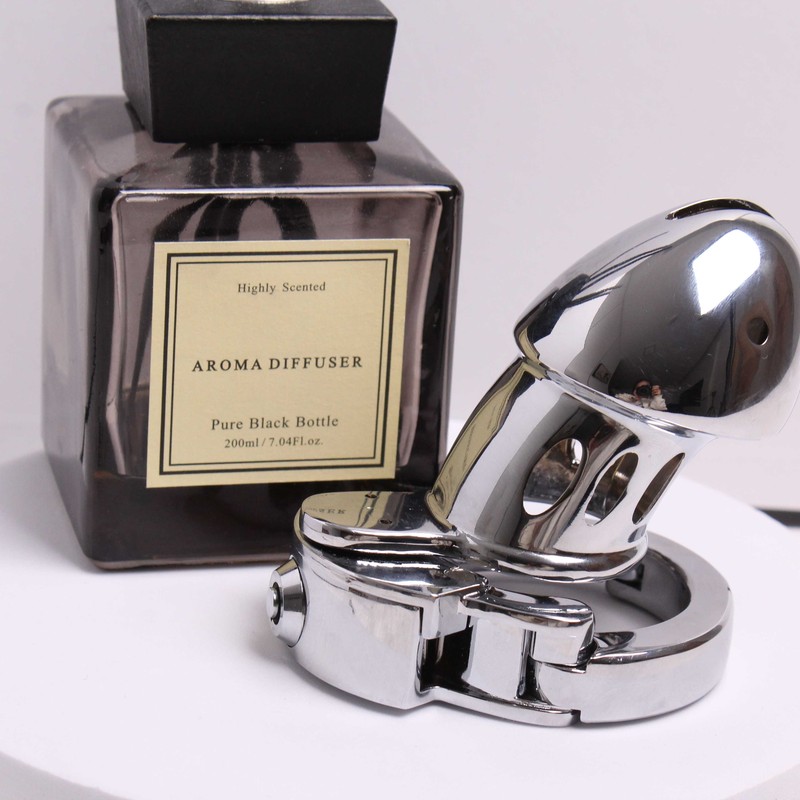 Press Lock Heavy Penis Cage Lock Chastity Cage Cock Ring Slave Sexy Toys for Men