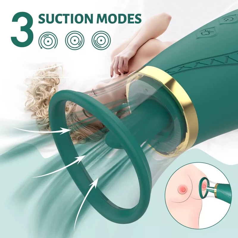 Sucking Vibrator G Spot Dildo Massager Tongue Oral Clit Licking Sex Toys Women gallery