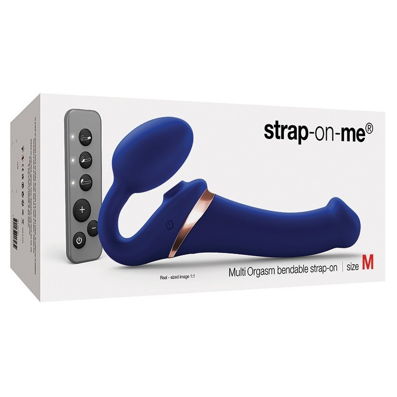 Strap-On-Me Recharge Remote-Controlled Multi Orgasm Bendable Blue – Discreet