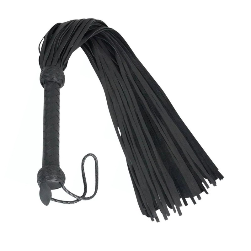 Real Cowhide Leather Flogger 75 Tails Heavy Thud Impact Handmade Durable Handle