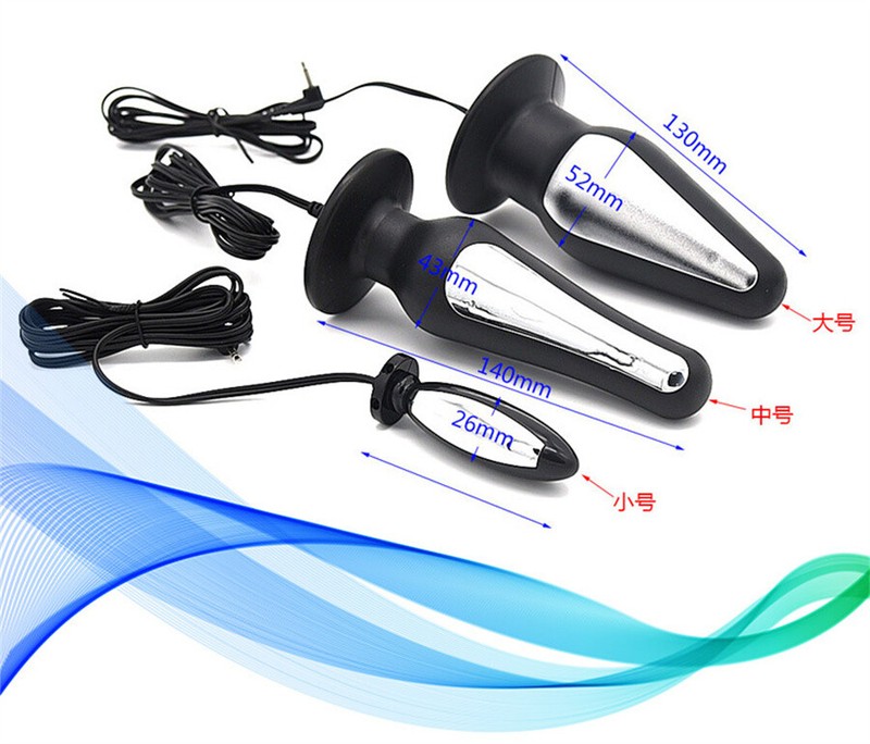 Electric E-Stim Shock Vibrating Orgasm Prostate Anal-Butt Plug Penis-Cock Ring gallery