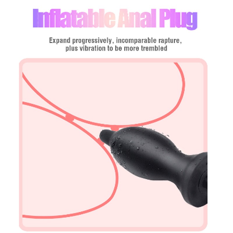 10 Speeds Large Inflatable Anal-Butt Plug Dildo-Expandable Pump-Vibrator-Sex-Toy gallery